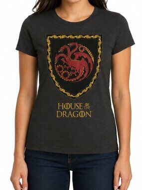 Game Of Thrones Gray Short Sleeve Graphic Round Neck Women’s Size Small T Shirt
